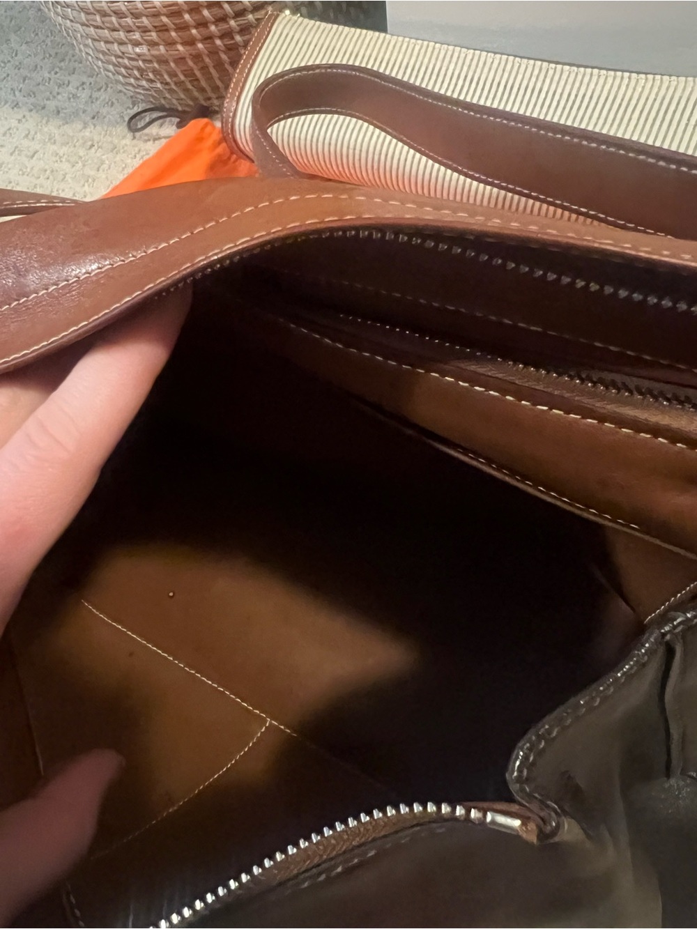 Hermès vintage Yeoh Leather Two-Tone shoulder Bag full set - Picture 16 of 16